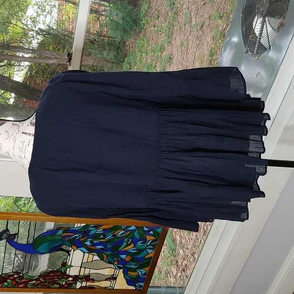 Crown & Ivy Curvy Cotton Gauze Embroidered Bell Sleeves Bohemian Blouse - Picture 5 of 9